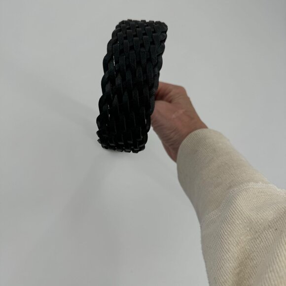 Omega Woven Leather Belt With Ornate Silver Buckle Size Large - Picture 8 of 11